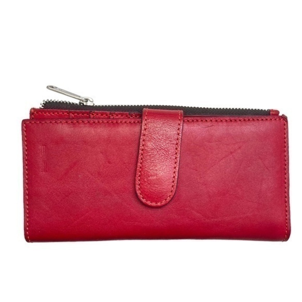 Patricia Nash red leather wallet